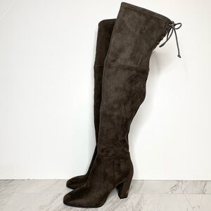 New! Vince Camuto Tapley Gray Faux Suede Over The Knee Boot 8.5 M